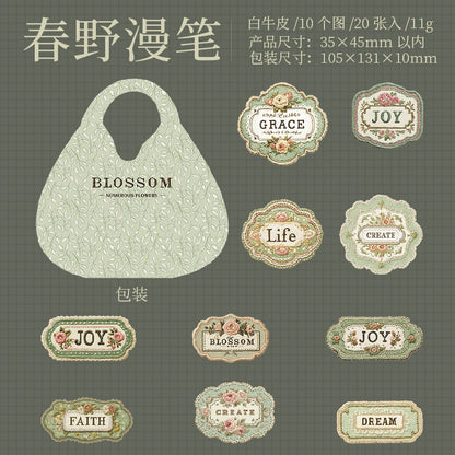 #02994 Flower Embroider Note Series Sticker
