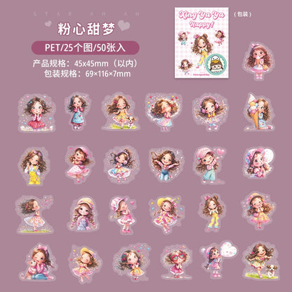 #02943 Cute Girl Series Sticker