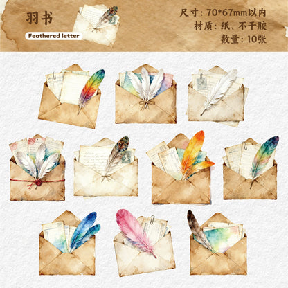 #20158 Vintage Letter Series Sticker