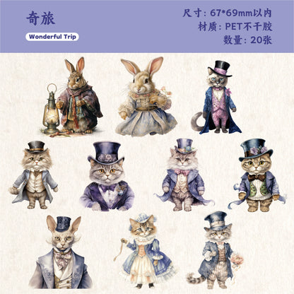 #20056 Bunny and Cat Series Sticker