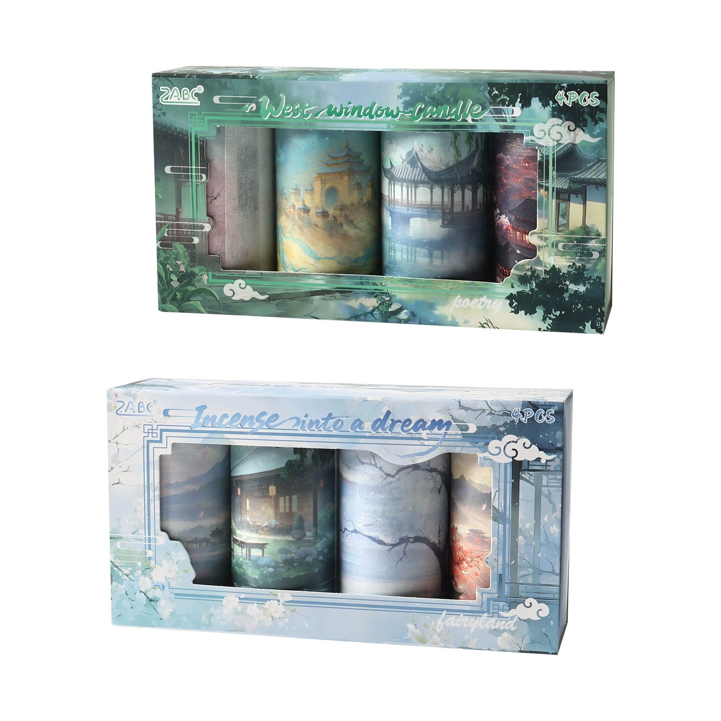 #03233 Acient Temple Series Tape Box 4 Rolls