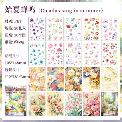 #20176 Flower Series Sticker Book