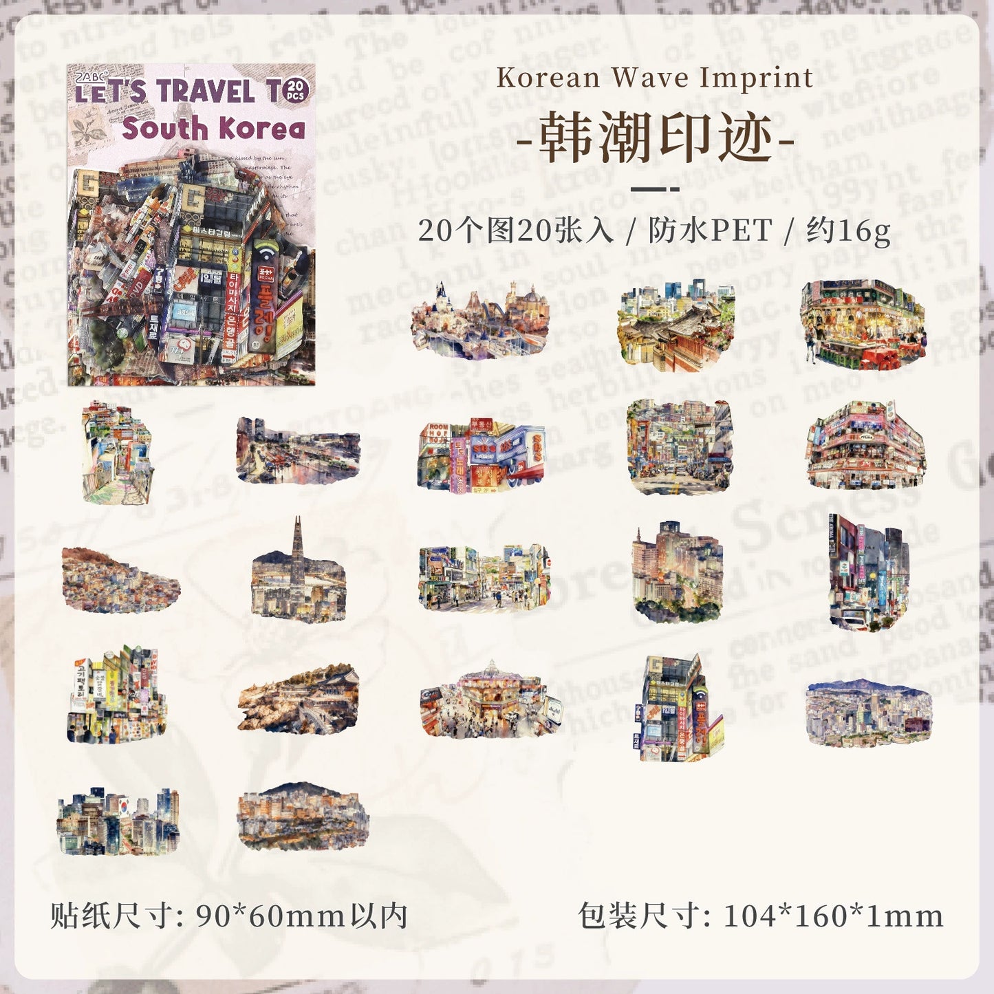 #20568 Let's Travel Series Sticker