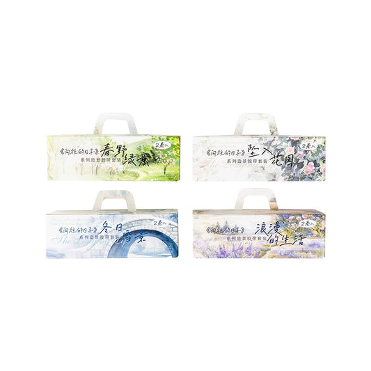 #03180 Four Seasons Flower Series Precut Tape Set 2 Rolls