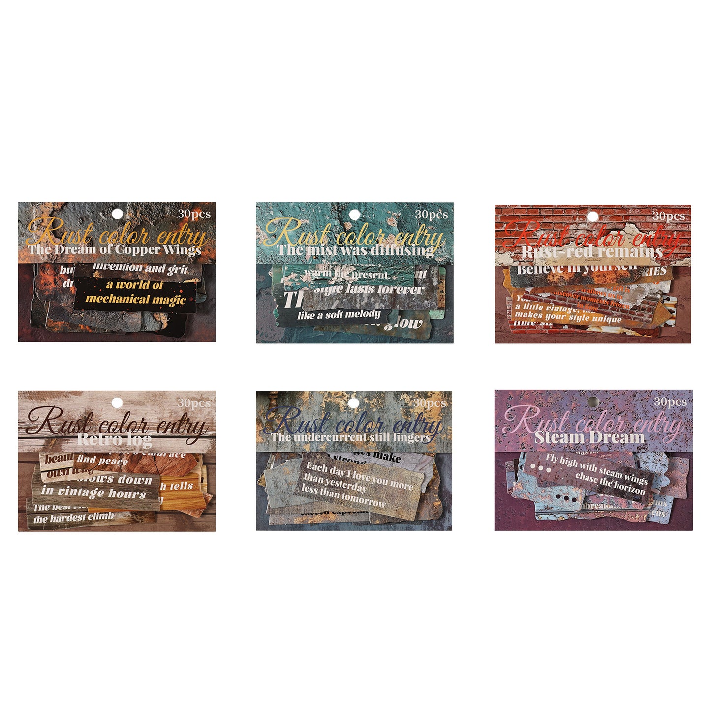 #20526 Rust Word Tag Series Sticker