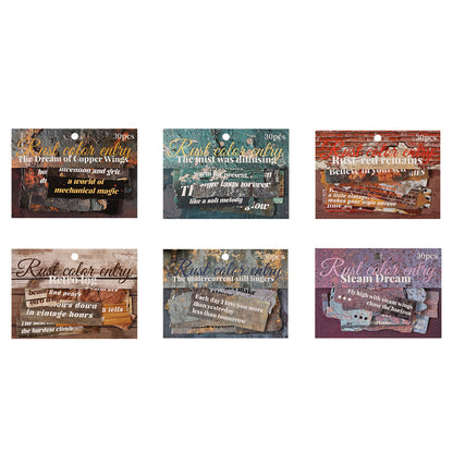 #20526 Rust Word Tag Series Sticker