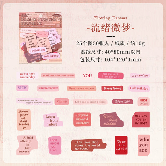 #20573 Distant Travel Word Series Sticker