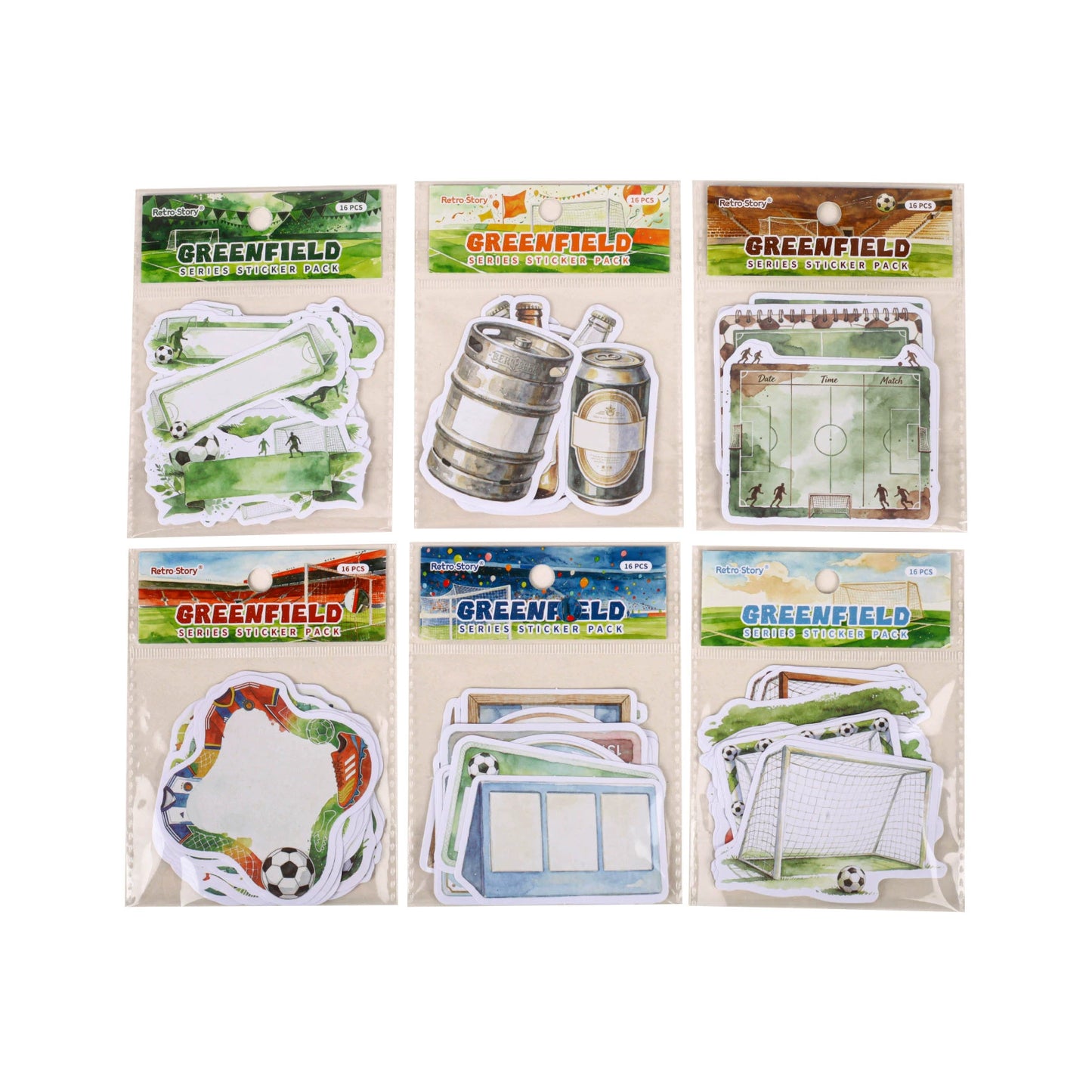 H1#02532 Hardcard Sticker 绿茵系列