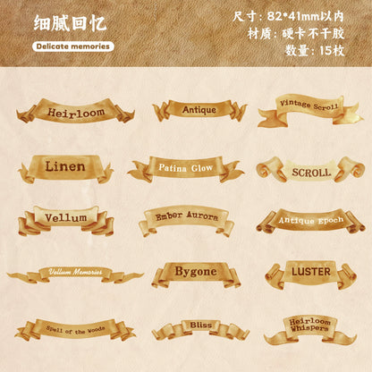 A1#20387 Reverie Word Tag Series Sticker
