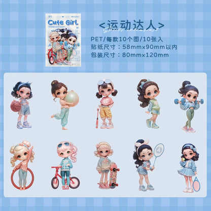 #20378 Cute Girl Series Sticker