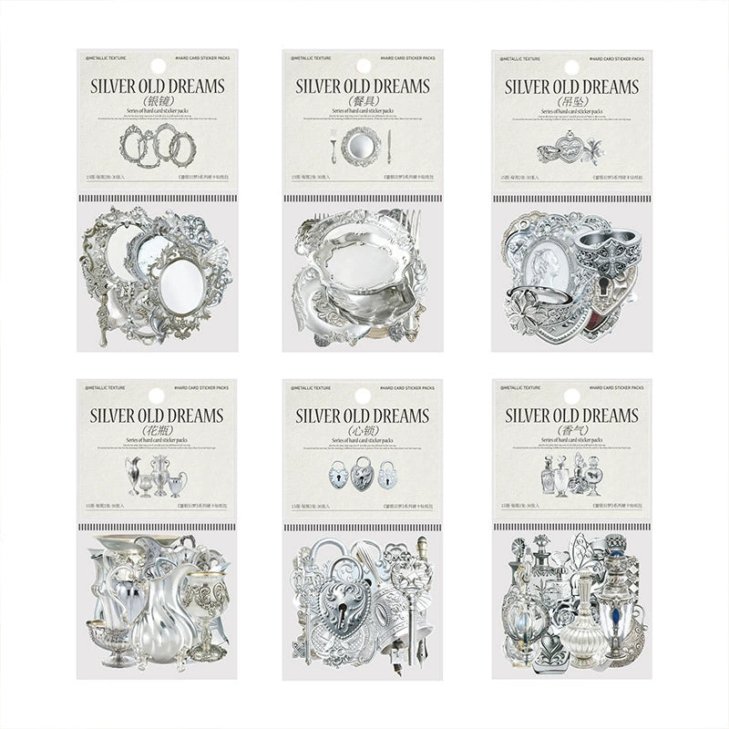 #20373  Silver Old Dream Series Sticker