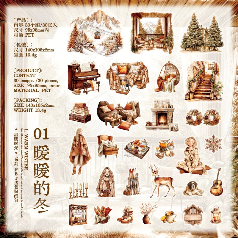 #20392 Warm Time Series Sticker