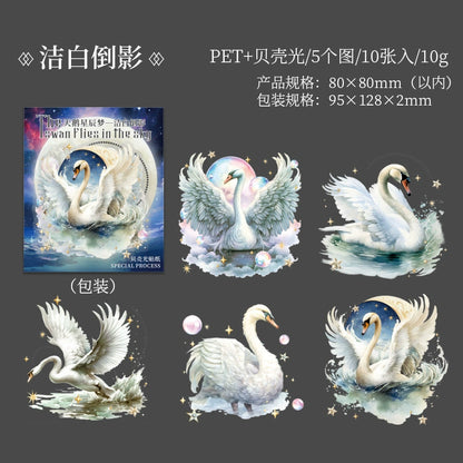 B5#20683 PET Sticker Swan