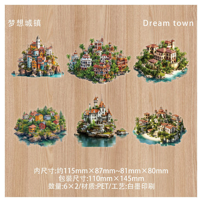 K1#20227 House on Island Series Sticker