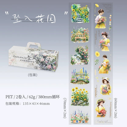 #03180 Four Seasons Flower Series Precut Tape Set 2 Rolls