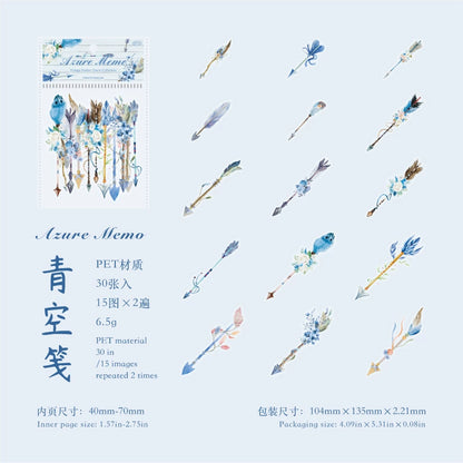 B1#20580 Vintage Feather Trace Collection Series Sticker