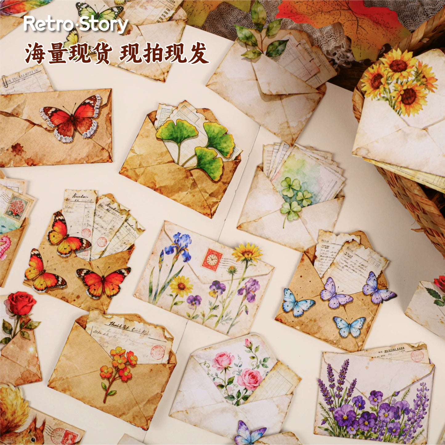 #20158 Vintage Letter Series Sticker