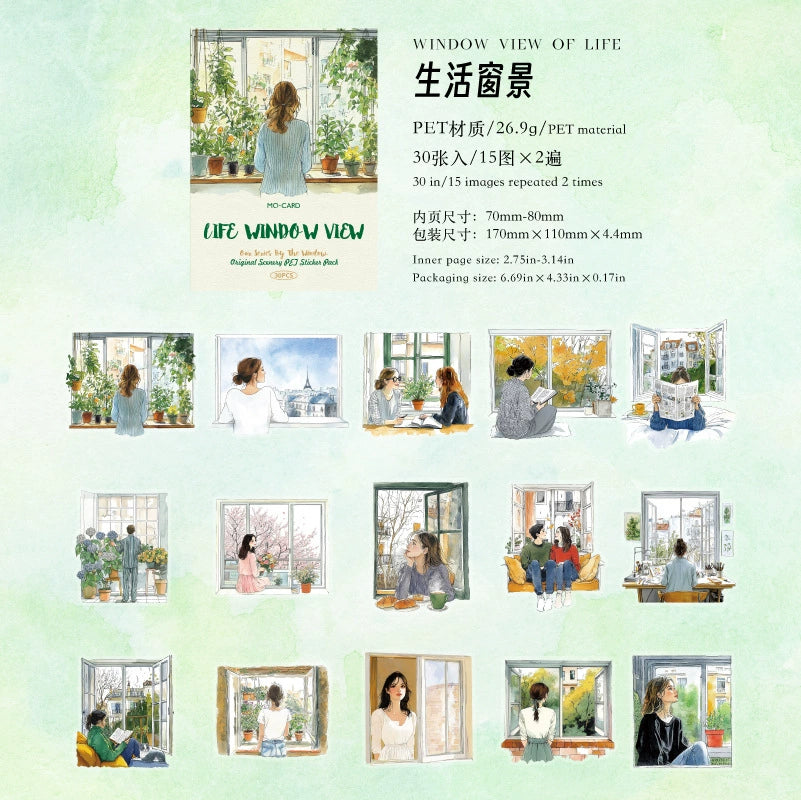 #02902 Window Scenery  Series Sticker