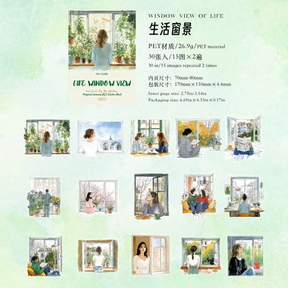 #02902 Window Scenery  Series Sticker