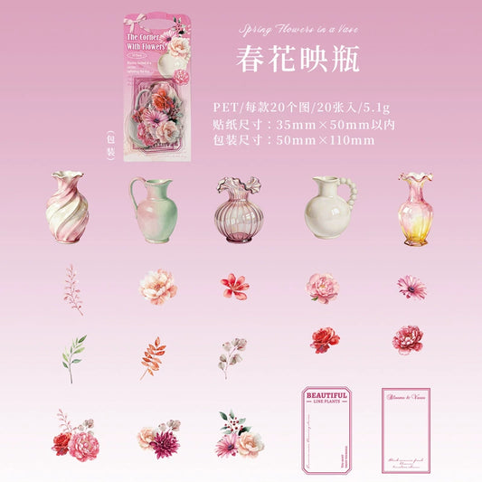 #20579 The Corner with Flower Series Sticker