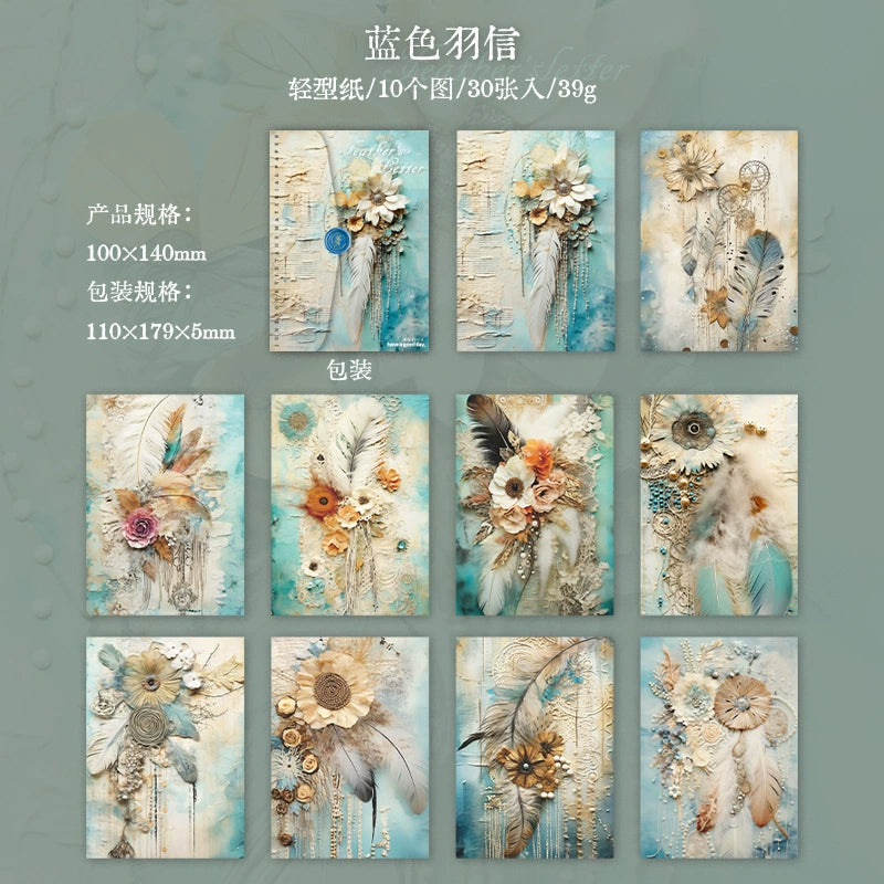 #20456 Feather Letter Series Paper