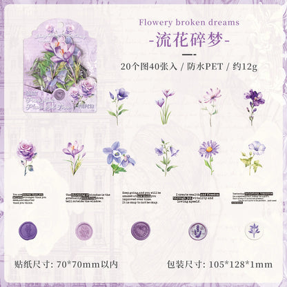 B3#20571 Clear Joyful Flower Series Sticker