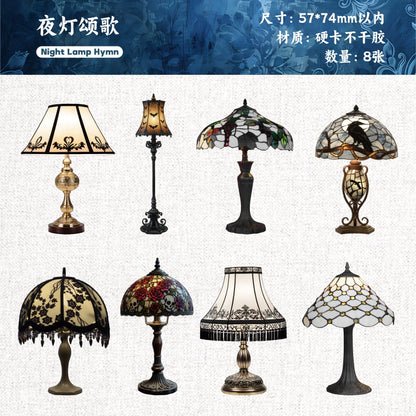 H4#02363 PET Sticker 复古灯语
