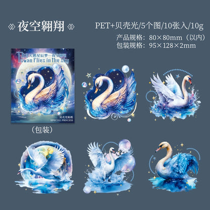 B5#20683 PET Sticker Swan