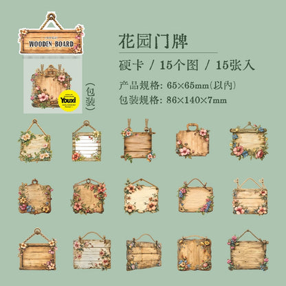 #02968 Wooden Tag Series Sticker