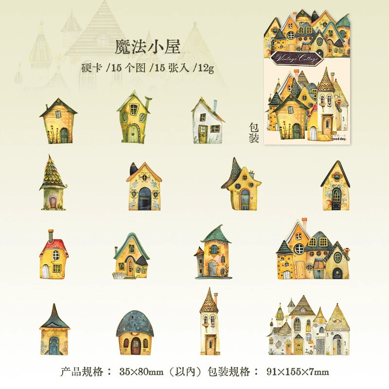 #20595 Vintage Cottage/Strange House Series Sticker