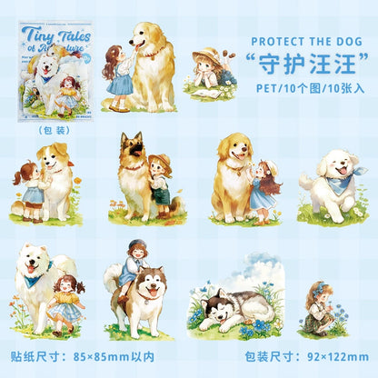 #20312 Girl with Pet Series Sticker