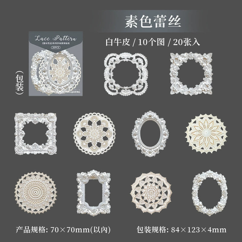 #20008 Lace Frame Series Sticker