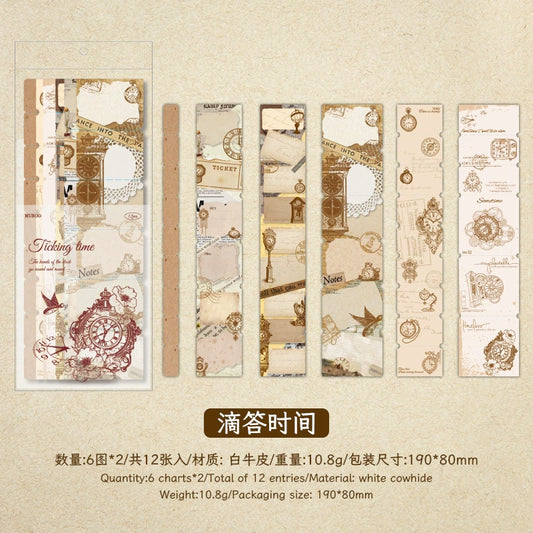 #02891 Vintage Memo Strip Series Sticker