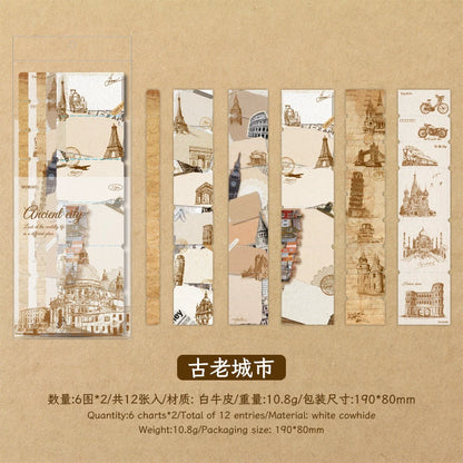 #02891 Vintage Memo Strip Series Sticker