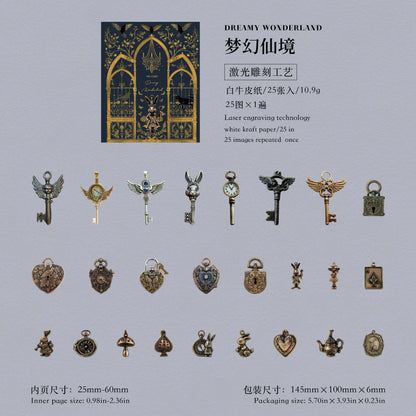 #02032 Vintage Key and Lock Series Sticker