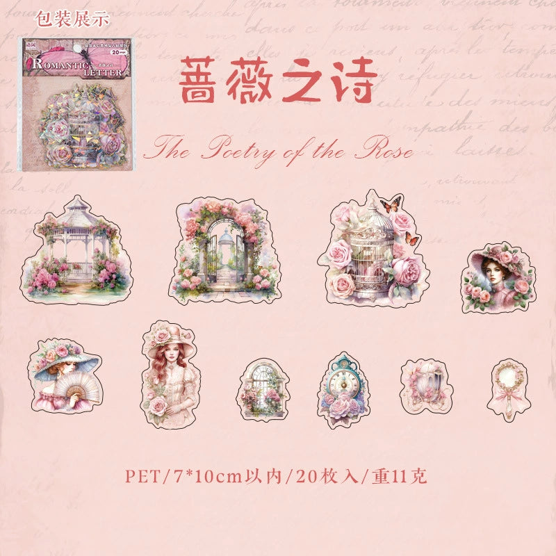 #20437 Romantic Letter Series Sticker