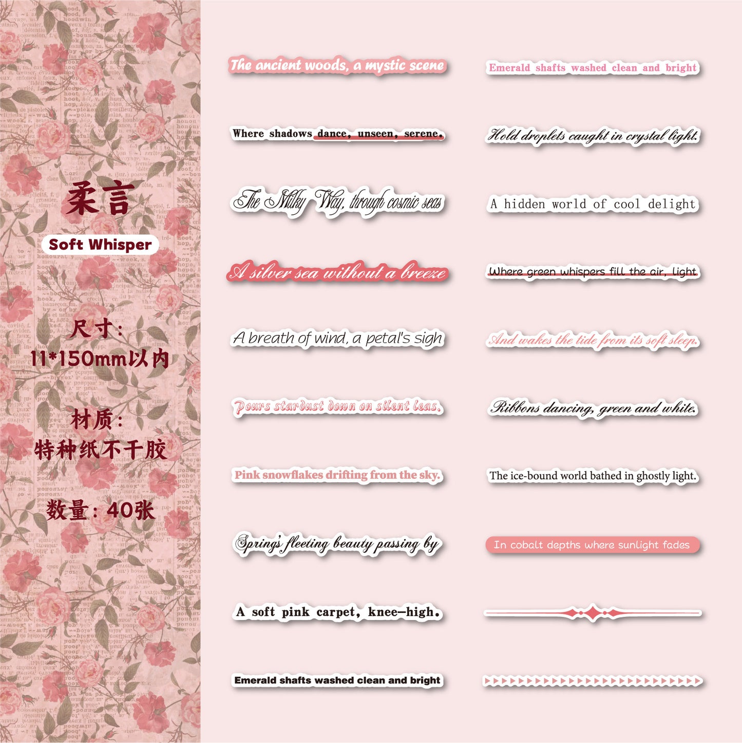 #02931 Word Strip Series Sticker