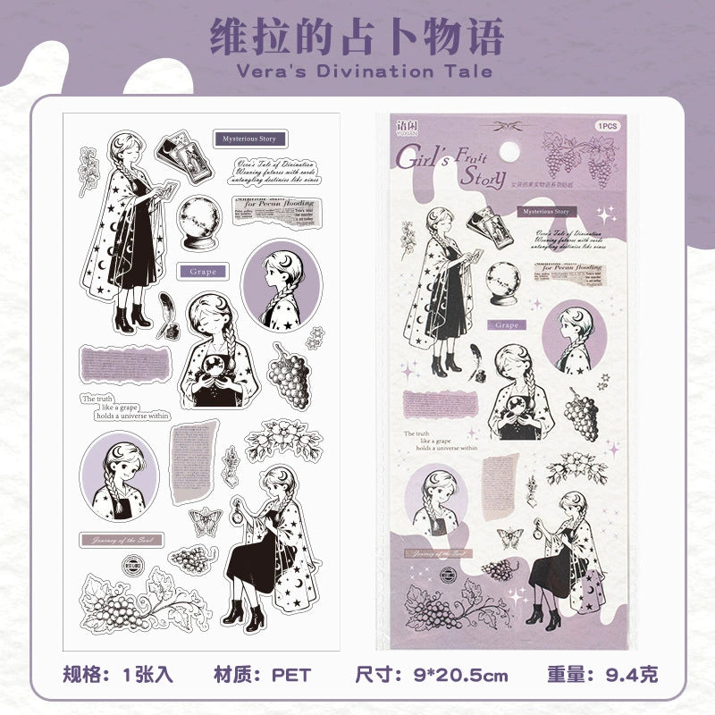 #20555 Girl's Fruit Story Series Sticker