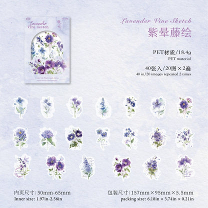#02927 Mixed Flower Series Sticker