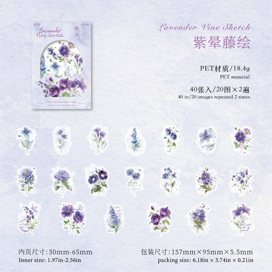 #02927 Mixed Flower Series Sticker