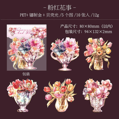 #20511 Flower and Vase Series Sticker