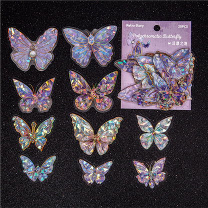 H2#20763 PET Sticker 流光蝶