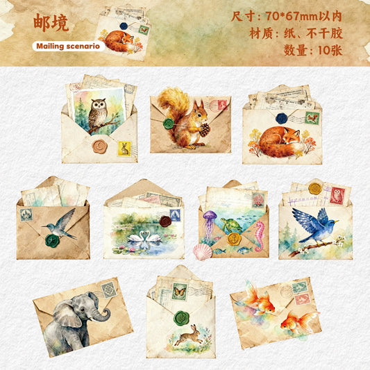 #20158 Vintage Letter Series Sticker