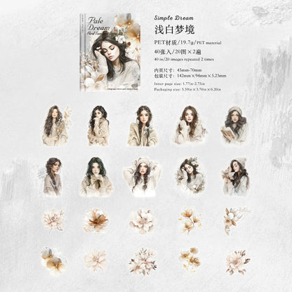 #20313 Girl with Flower Series Sticker