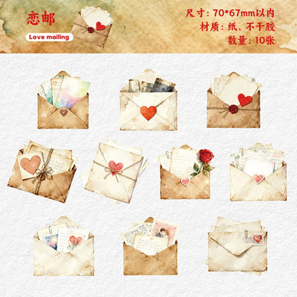 #20158 Vintage Letter Series Sticker