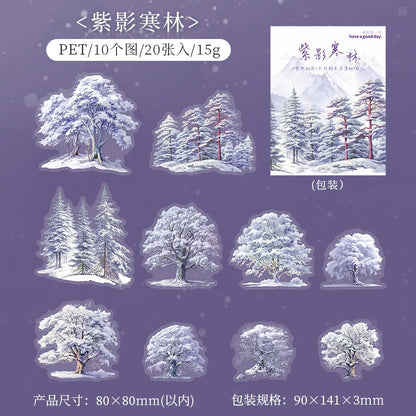 #20242 Winter Snow Tree Series Sticker