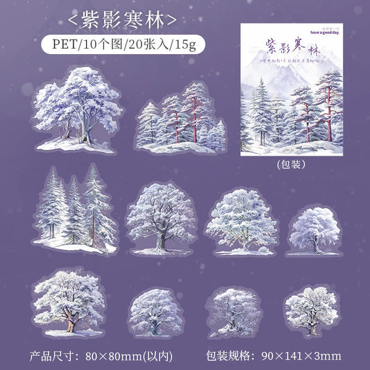 #20242 Winter Snow Tree Series Sticker