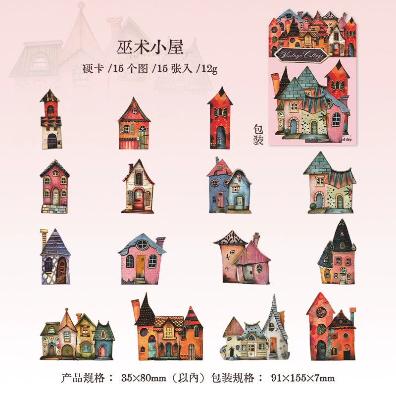 #20595 Vintage Cottage/Strange House Series Sticker