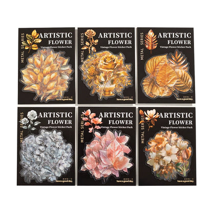 #20306 Vintage Golden Flower Series Sticker