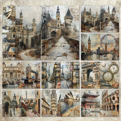 #02047 Vintage Jounery Material Paper
